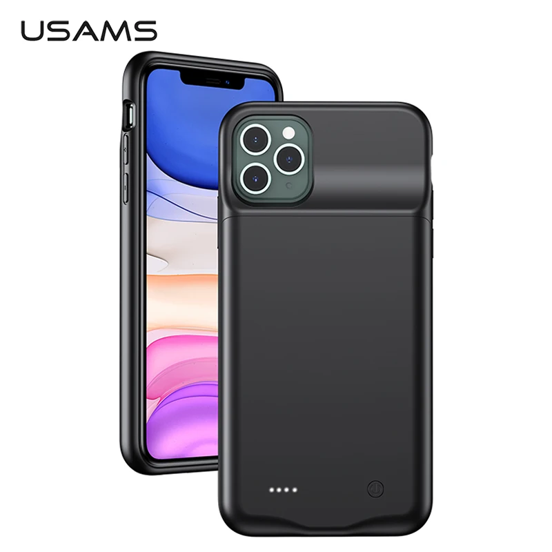 USAMS умный чехол для батареи, зарядное устройство для iPhone 11 Pro Max, чехол для батареи, внешний аккумулятор, резервный внешний аккумулятор для iPhone X XS
