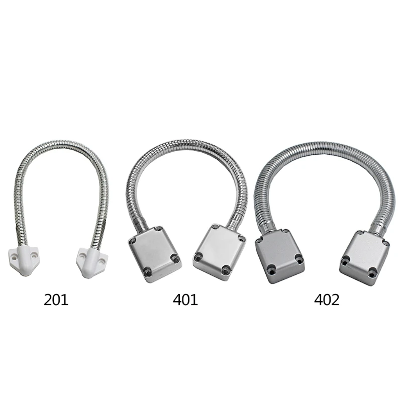 

Stainless Steel Armored Door Cord Wire Pass Protector Wire Flexible Stainless Steel Armored Door Loop with Zinc Alloy Ends