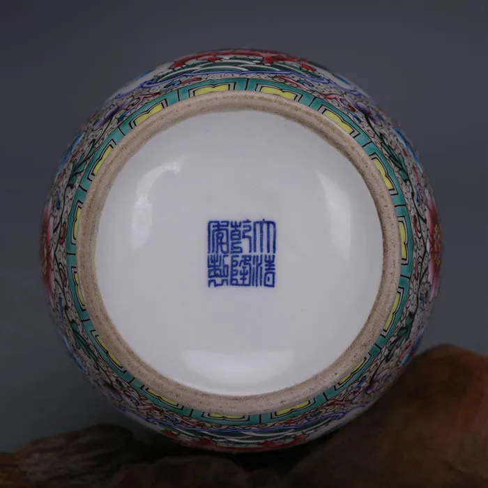 Античная цветная эмалированная керамическая Цветочная ваза в китайском стиле |