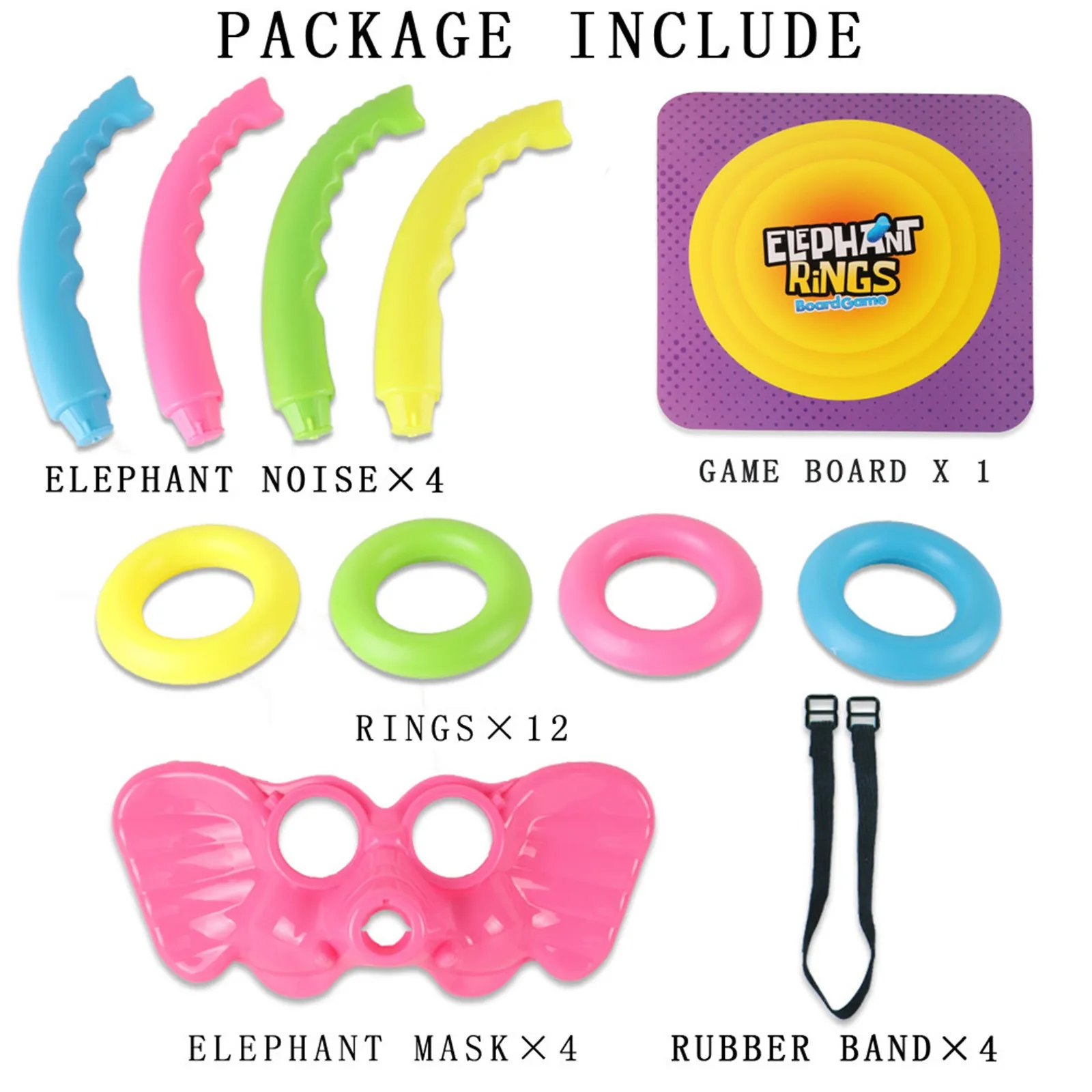 

Elephant Rings Board Game Intelligence Throw Circle Funny Game Toy For Kids Children's Party Toys Jouet