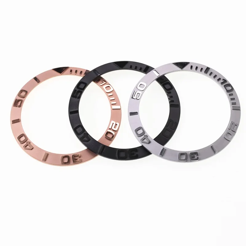 38 мм тиснением керамические часы inser для rollex GMTYACHT-MASTER Seiko SKX007 SKX009 ввинчивается в