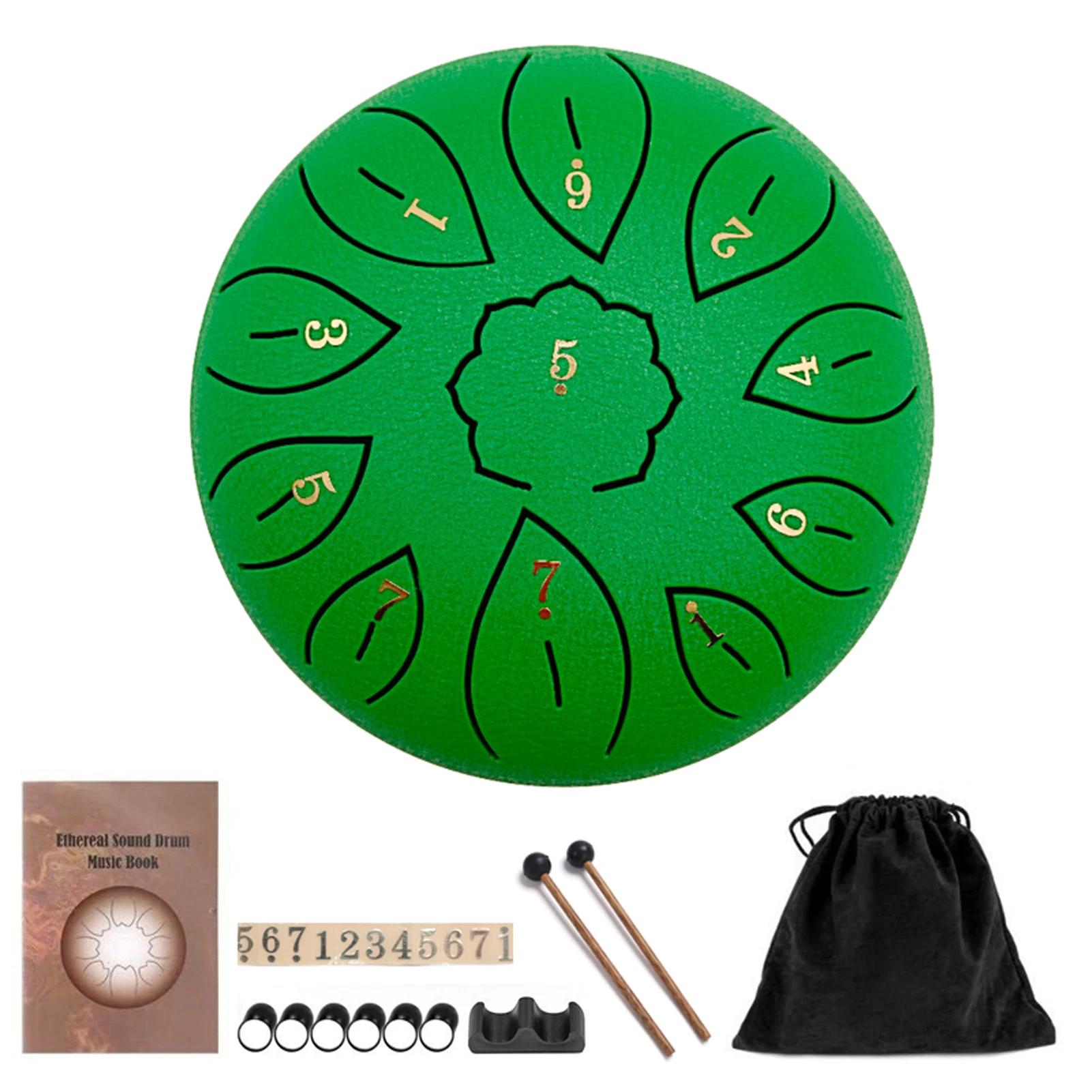 

Tongue Drum 6 Inch Steel Tongue Drum Set 11 Tune Hand Pan Drum Pad Tank Sticks Carrying Bag Percussion Instruments Accessories