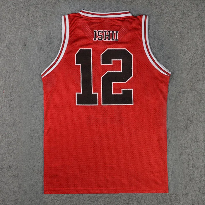 No. 12 jersey Аниме SLAM DUNK Косплей Костюм Hanamichi Sakuragi Rukawa Kaede для взрослых и детей Баскетбольная одежда Джерси - Цвет: No. 12 jersey