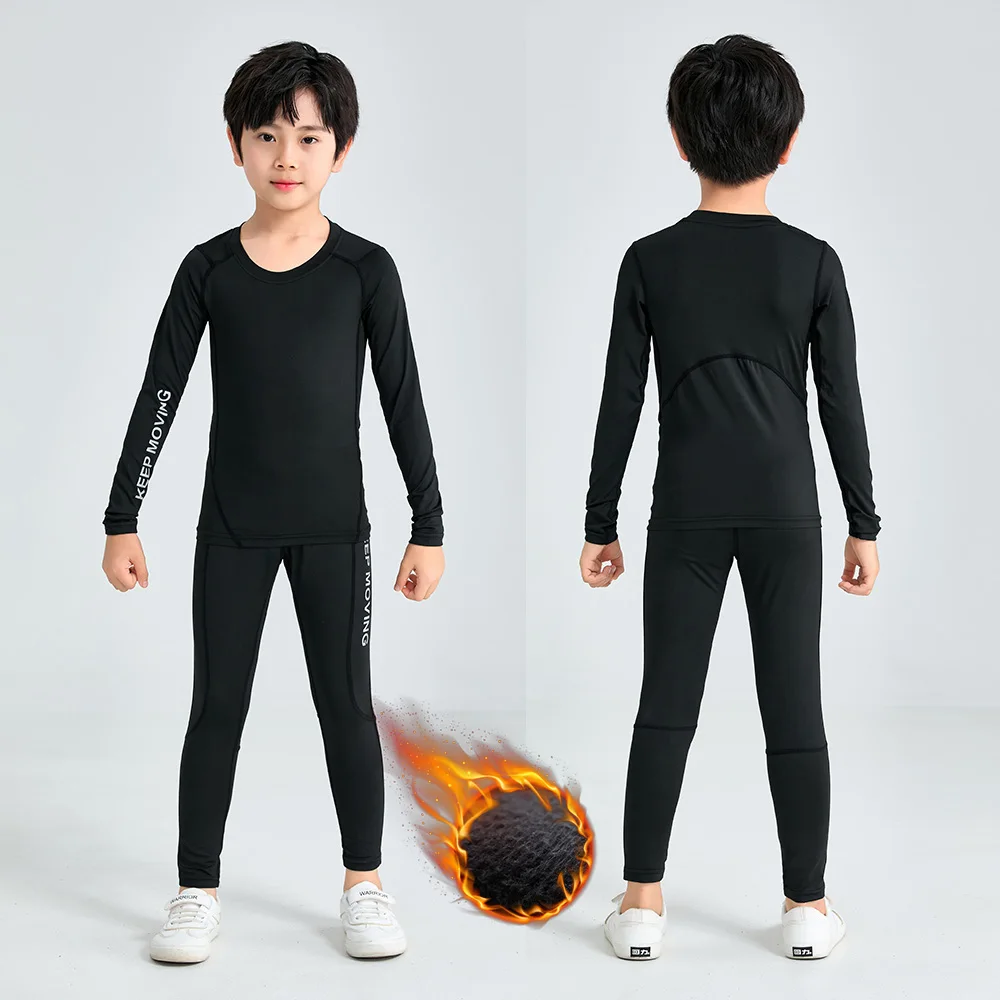 

Children's Sportswear Set, Compression Sportswear for Running, Tracksuit for Children, Basketball Underwear T-Shirt + Leggings