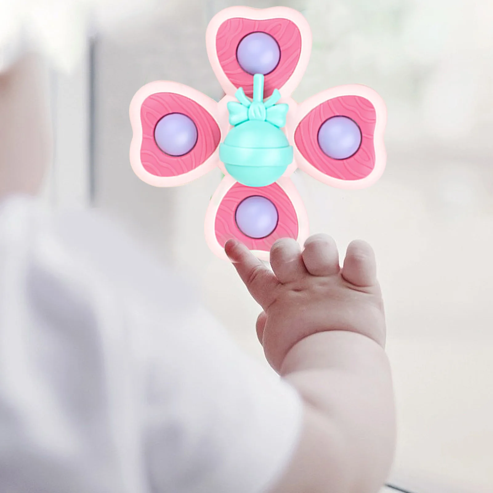 

Children Classic Toy Flower Spinning Top Baby Suction Cup Spinner Toy Infant Spinning Top Bathing Fun Toys Intelligence Training