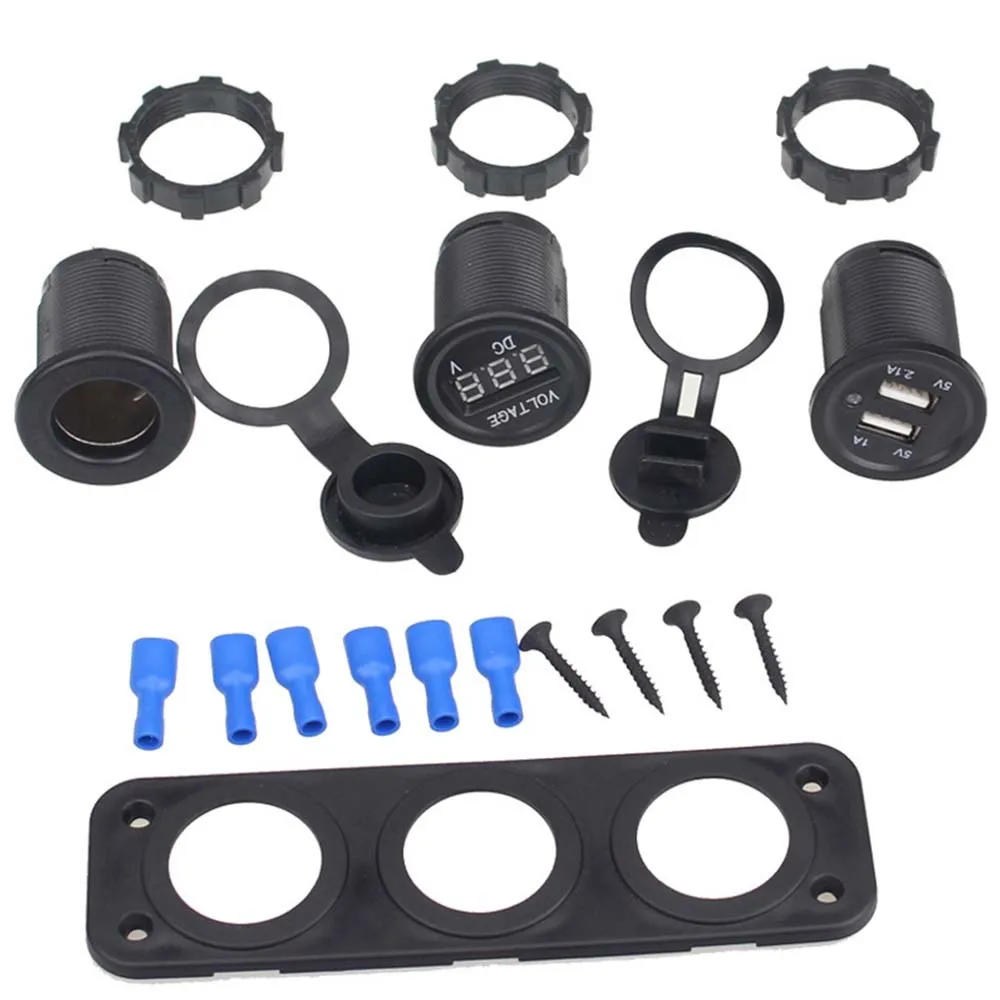 Автомобильное зарядное устройство с двумя usb-портами водонепроницаемое разъемом