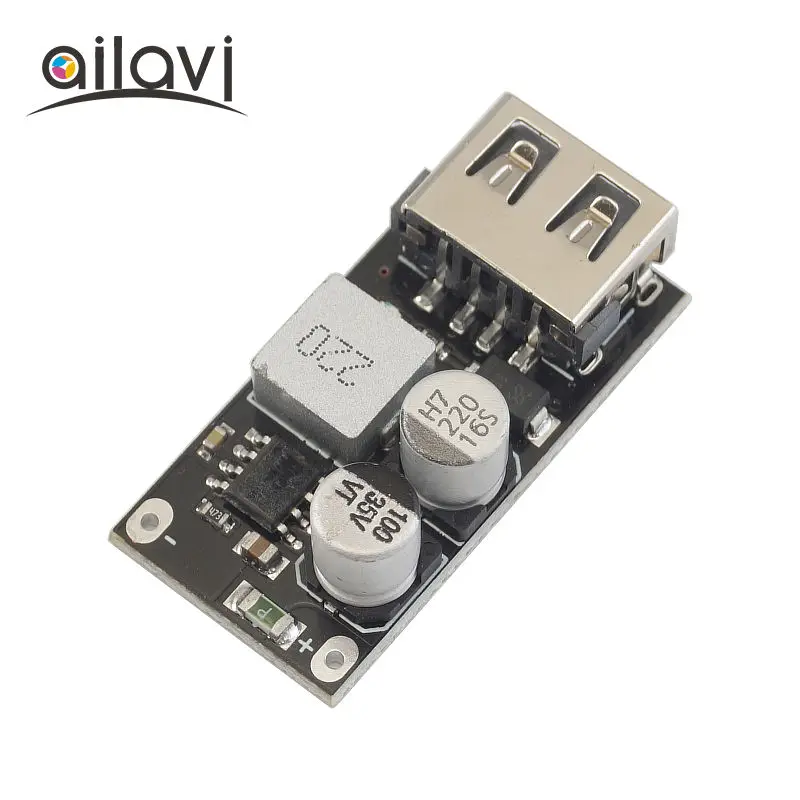 10 шт. DC-DC модуль питания 6V-32V12V24V к QC3.0 Быстрая зарядка один usb зарядка конвертер доска для iPhone huawei FCP