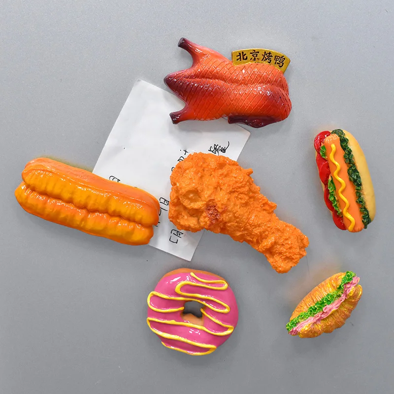 3D магниты на холодильник имитация еды жареной курицы ног обжарки колбасы