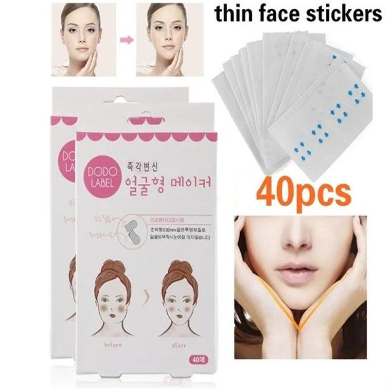 V образная клейкая лента для подтяжки лица быстрой работы 40 шт. инструмент кожи