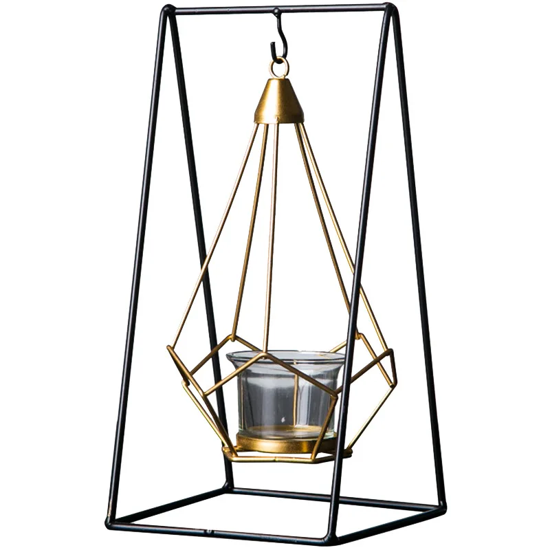 

Nordic Creative Retro Gold Candlestick Home Decoration Accessories for Living Room Candelabro Kitchen Wine Decor Portacandela A