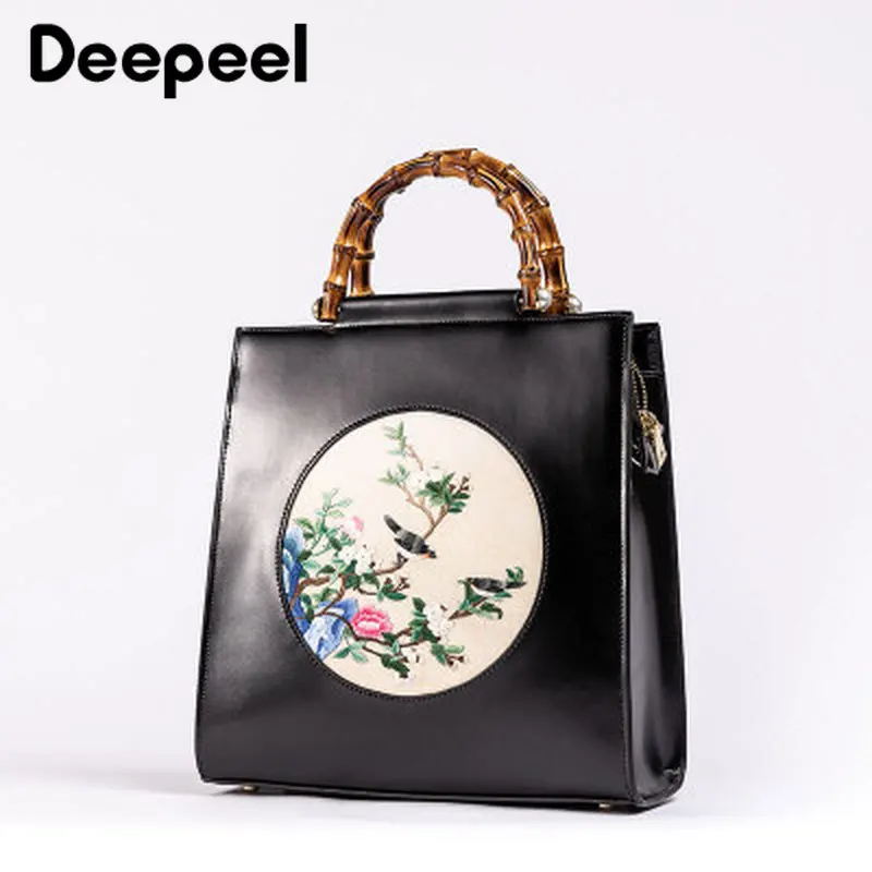 Deepeel 2/4 шт. 150 мм бамбук мешок ручки застежки сумки ремень деревянная рамка под