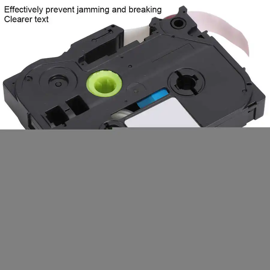 Термопечатная лента на белом и розовом фоне 12 мм для маркировочной машины Brother/TZe