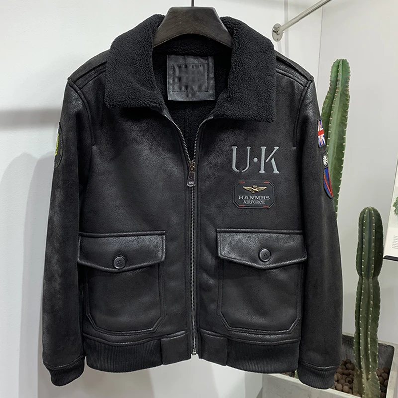 Зимнее толстое теплое пальто с меховой подкладкой большие и высокие мужские