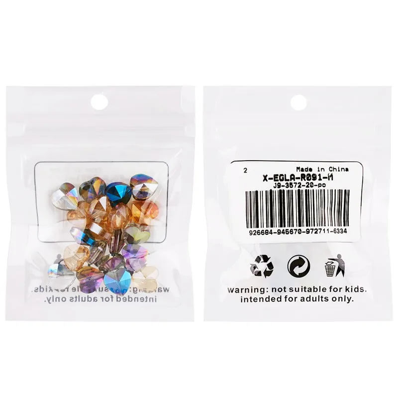 

20pcs Mixed Color Electroplate Faceted Glass Heart Beads Half Rainbow Plated for Jewelry Making 10x10x7mm Hole: 1mm