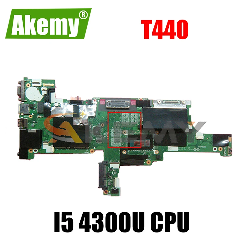 

Akemy For Lenovo Thinkpad T440 Laptop Motherboard VIVL0 NM-A102 CPU I5 4300U 100% FRU 04X5012 04X5014 04X5010 04X5011