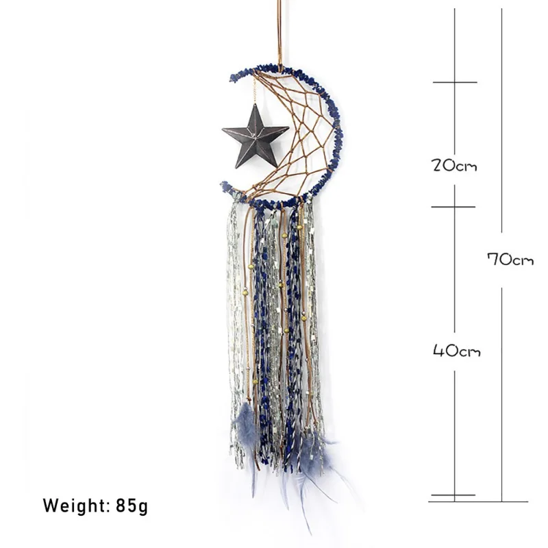 

Handmade DIY Star Wind Chimes Dream Net Catcher Crafts For Home Decor Pendants Hanging Craftsmanship Multicolor Decoraration
