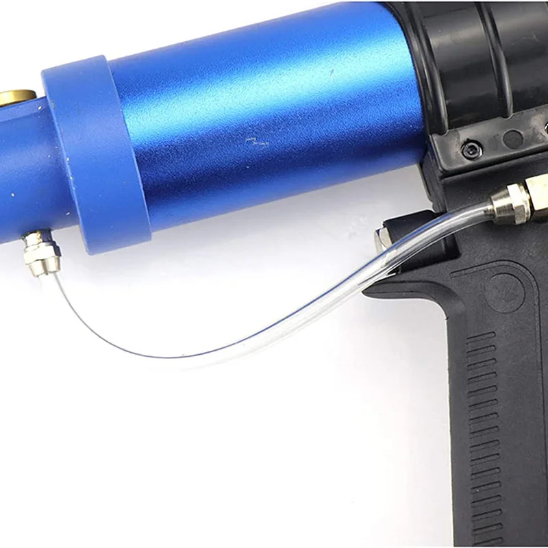 

Pneumatic Glass Glue Sealant Gun Kit 600ML Soft Glue Capacity Air Glue Gun with Speed Gauge Pneumatic Soft Caulking Hand Tool