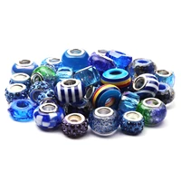 50pcs murano beads large holes spacer beads for diy necklace charms bracelets assorted rhinestones jewelry crystal glass beads