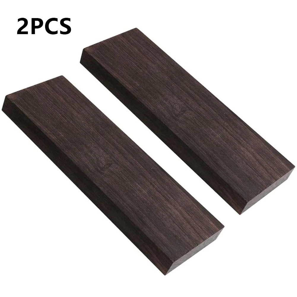 

2PCS Ebony Lumber Wood Blank Fade Resistant Musical Instrument Ebony Blank For Music Instruments DIY Material Craft Handicraft