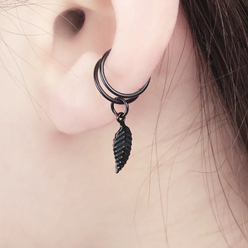 New Arrival Leaf Clip Earrings Gold/Silver/Balck Ear 1 Piece Punk Cuff For Women Men Exquisite Gift Drop Shipping | Украшения и