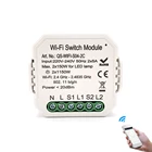 220-240 в мини смарт Wifi DIY переключатель выключатель модуль APP дистанционное управление 2 клавиши 2 Way Литой чехол