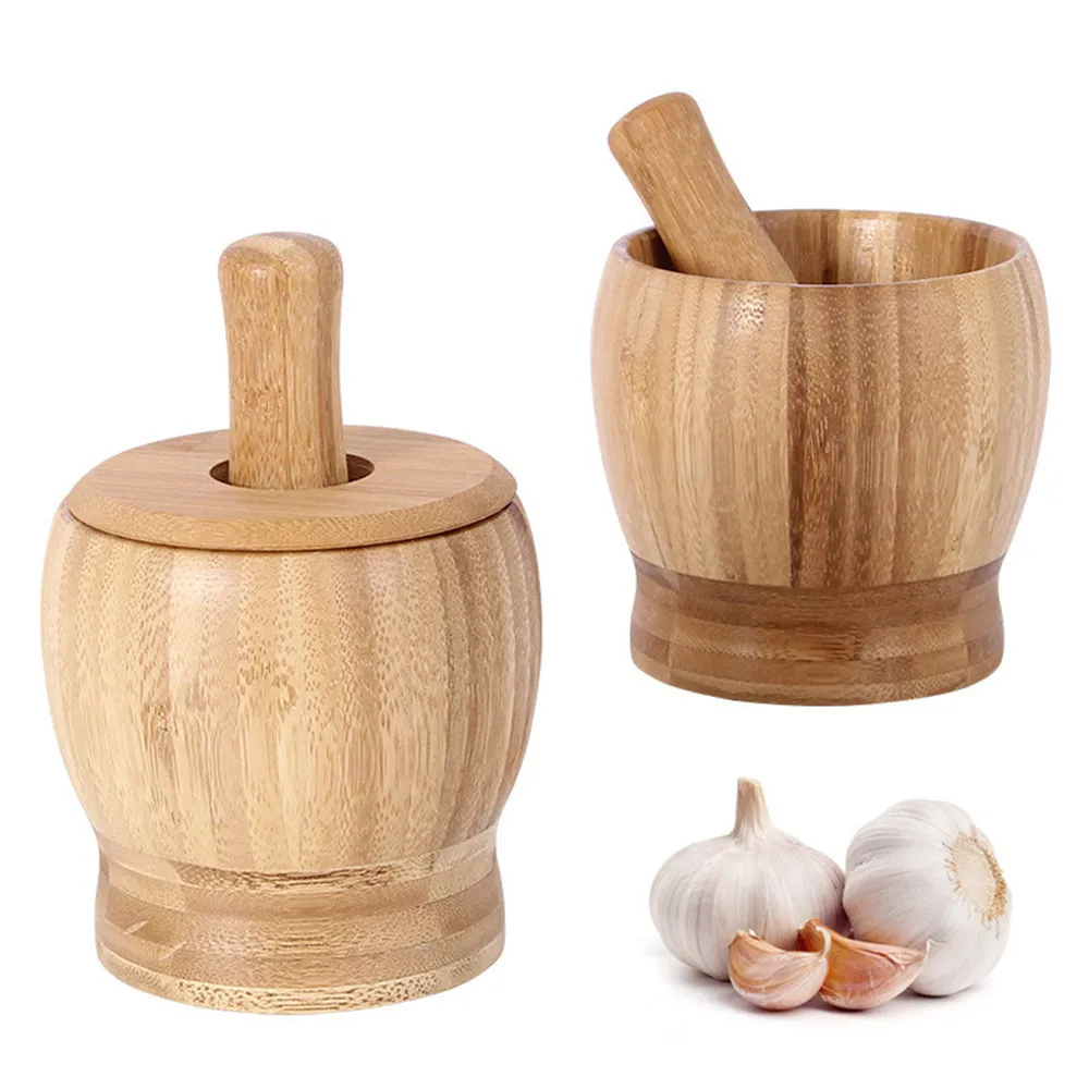 Деревянная мельница для перца ступка пестик кусачки чеснок мясорубка специй