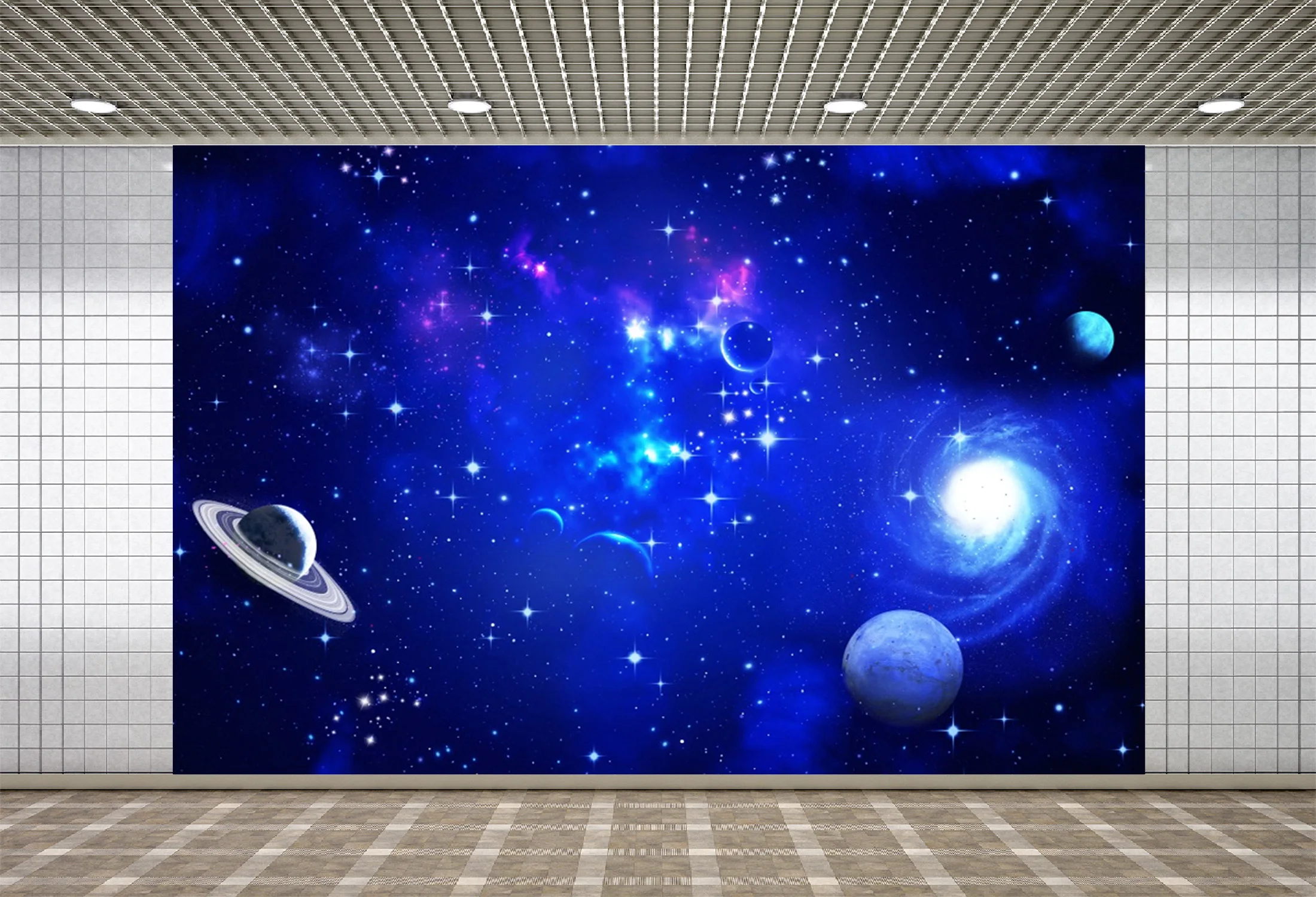 

Lyavshi Вселенная голубое небо облака Звезда Луна Звездная планета ночная сцена фон баннер комната студия декор Фотография фон