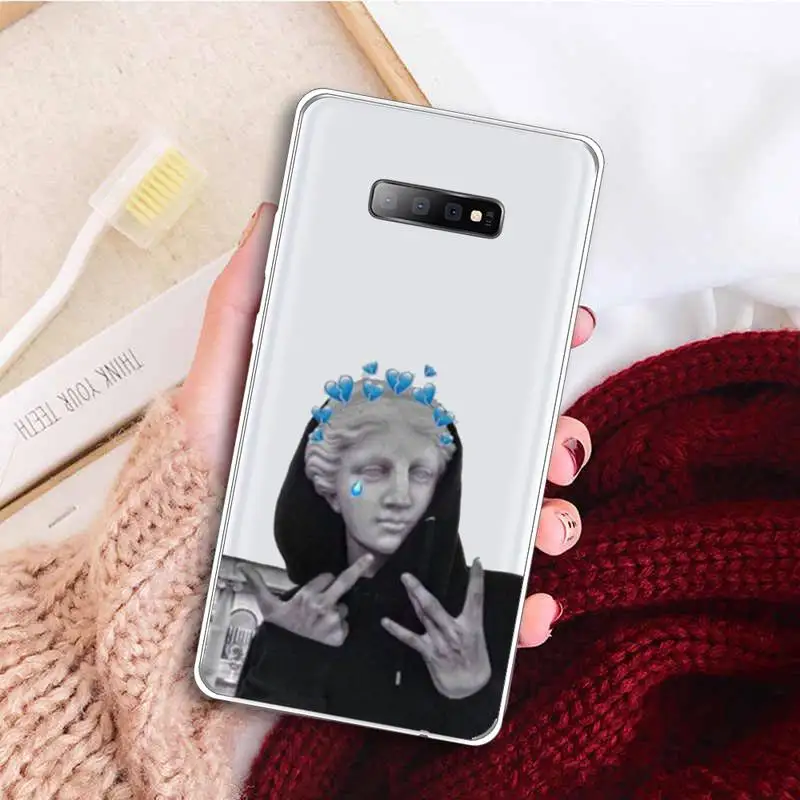 

Great Art Aesthetic David Mona Phone Case Transparent for samsung A 21s 71 S 8 9 20 note 10 20 ultra plus