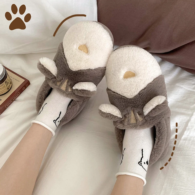 Cotton Slippers Women's Winter New Thick-Soled Bag With Indoor Home Non-Slip Couples Plush Warm Cartoon Cotton Shoes For Men
