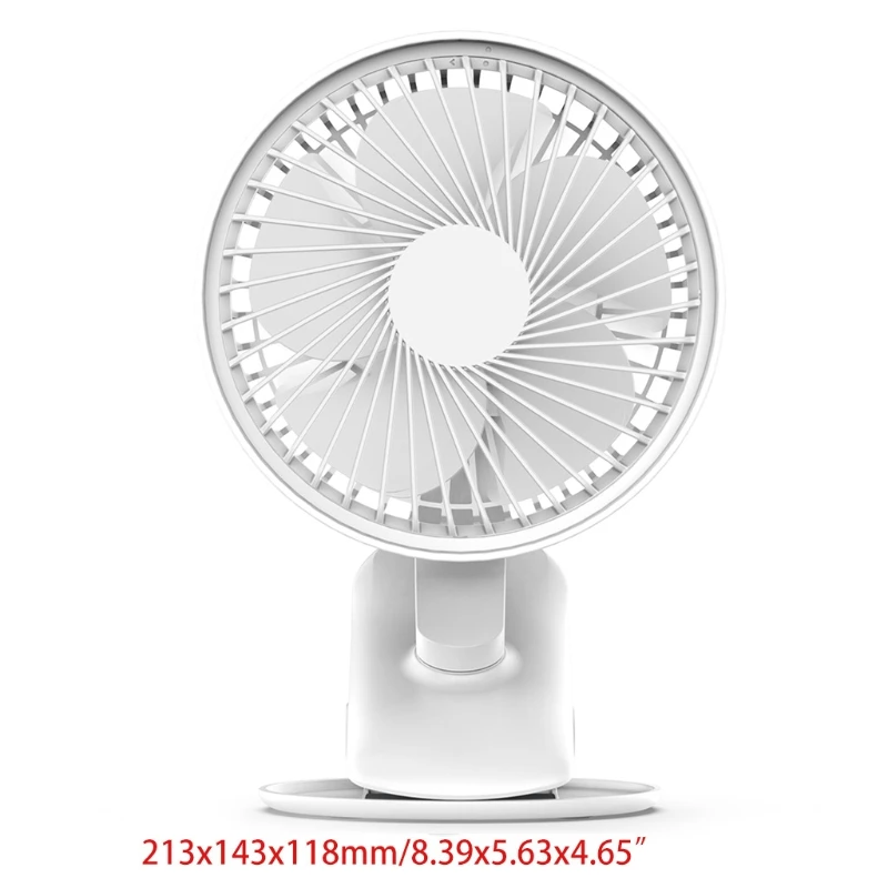 

2021 New Adjustable Angle Cooling Desktop Fan With LED Warm Lamp 8-Inch Clip on Fan
