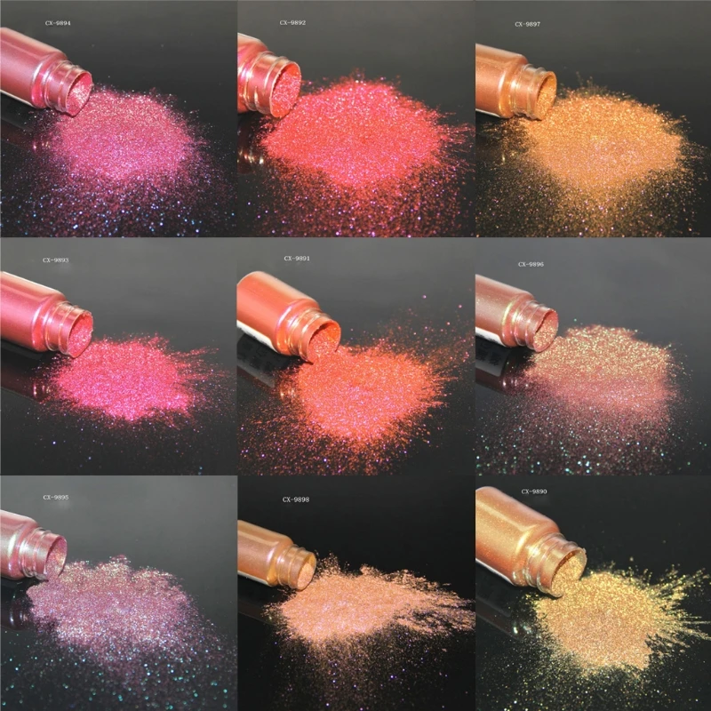 

9Pcs Chameleons Pigment Pearlescent Epoxy Resin Glitter Magic Discolored Powder 85LF