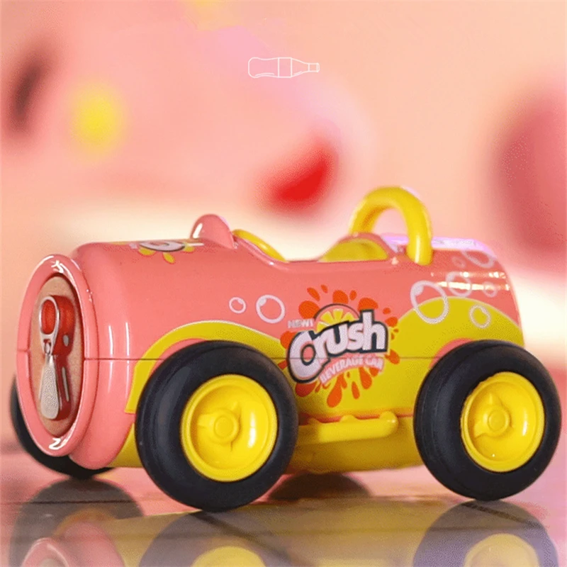 

Mini Toy Car 1/36 Cola Drink Car Alloy Pink Car Model Diecast Metal Coke Toy Car Model Sound Light Pull Back Girls Gift Boys Toy