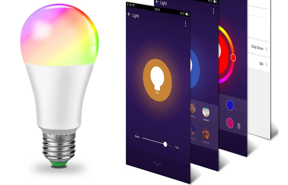 B22 умная Светодиодная лампа E27 RGBW 15 Вт WiFi лампа Bluetooth 4,0 умная лампа RGB+ белый цвет изменение затемнения AC85-265V гостиничная кухонная лампа