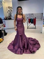 2019 off shoulder mermaid long bridesmaid dresses grape backless maid of honor cheap wedding guest party gowns plus size