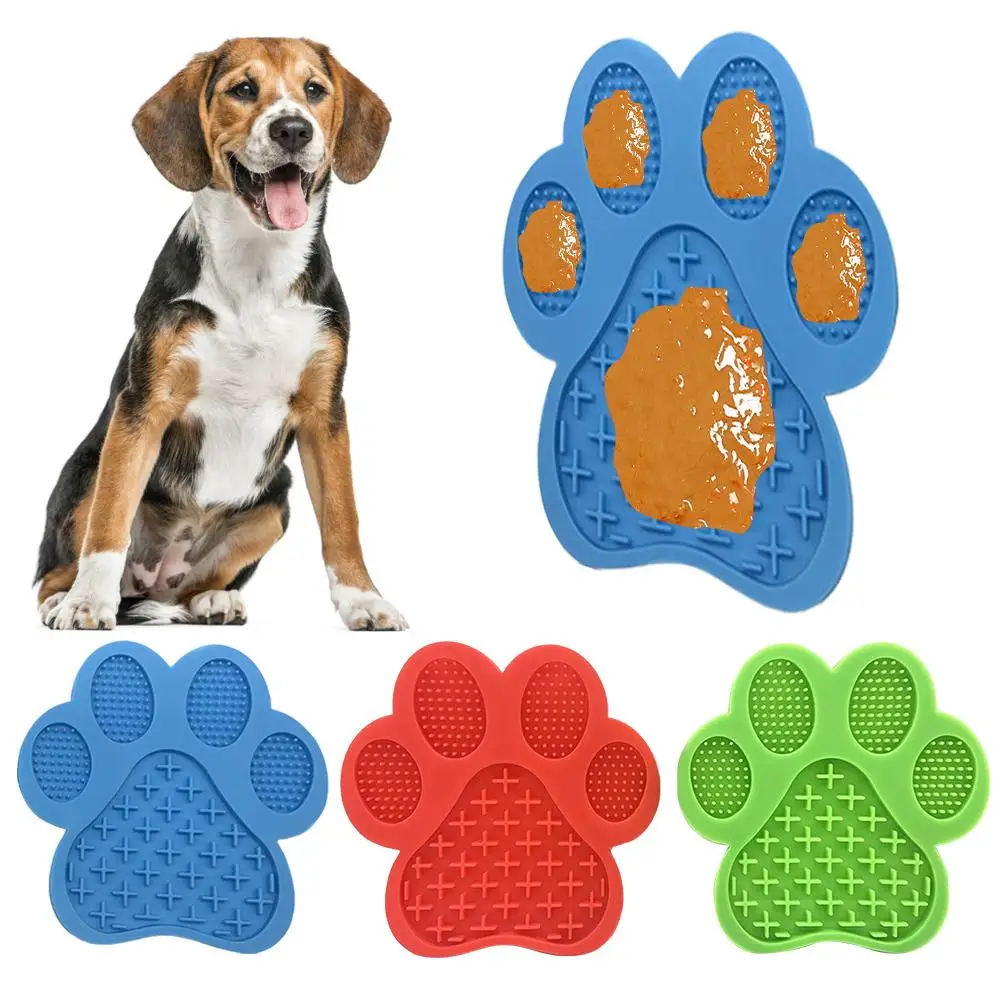 Dog Lick Pad Pet Bathing Distraction Pads Wall Mouted Silicone Slow Feeder Mat with Strong Suction for Grooming | Дом и сад