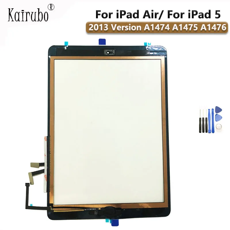 Хорошо протестирован 9," для Apple ipad Air 2013 A1474 A1475 A1476 сенсорный экран дигитайзер ЖК внешняя панель Переднее стекло для ipad 5