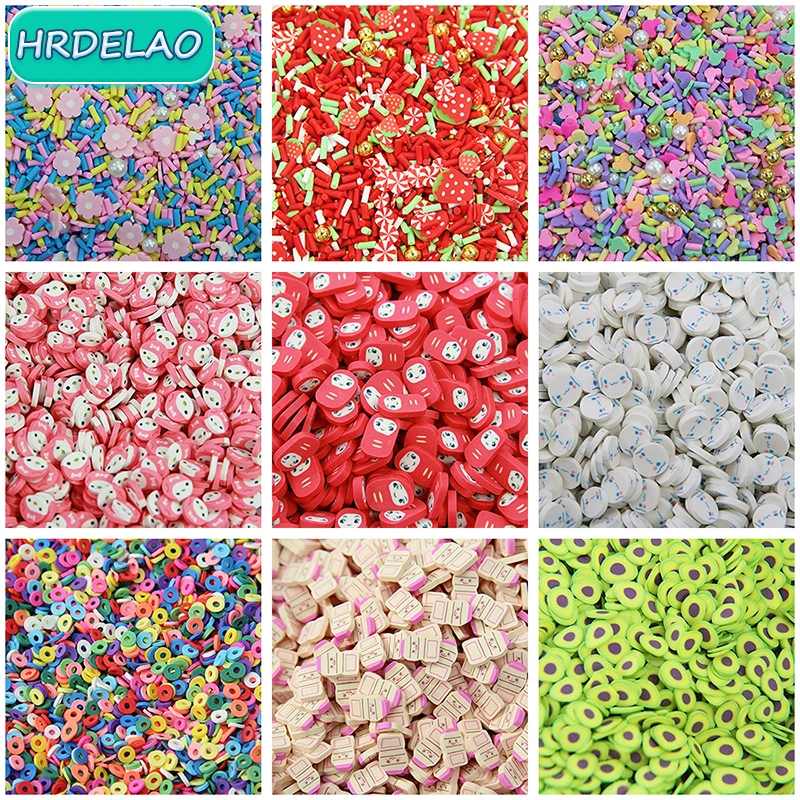 

10g Simulation Fruit Slices Decor Additives For DIY Slimes Filler Supplies Charms Clay Accessories Avocado For Nail Art Toy Gift