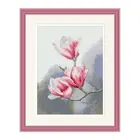 Набор для вышивки крестиком Fishxx, новый продукт B1580, цветок магнолии, ветка, цветок, белая, серая вышитая ткань, простая вышивка