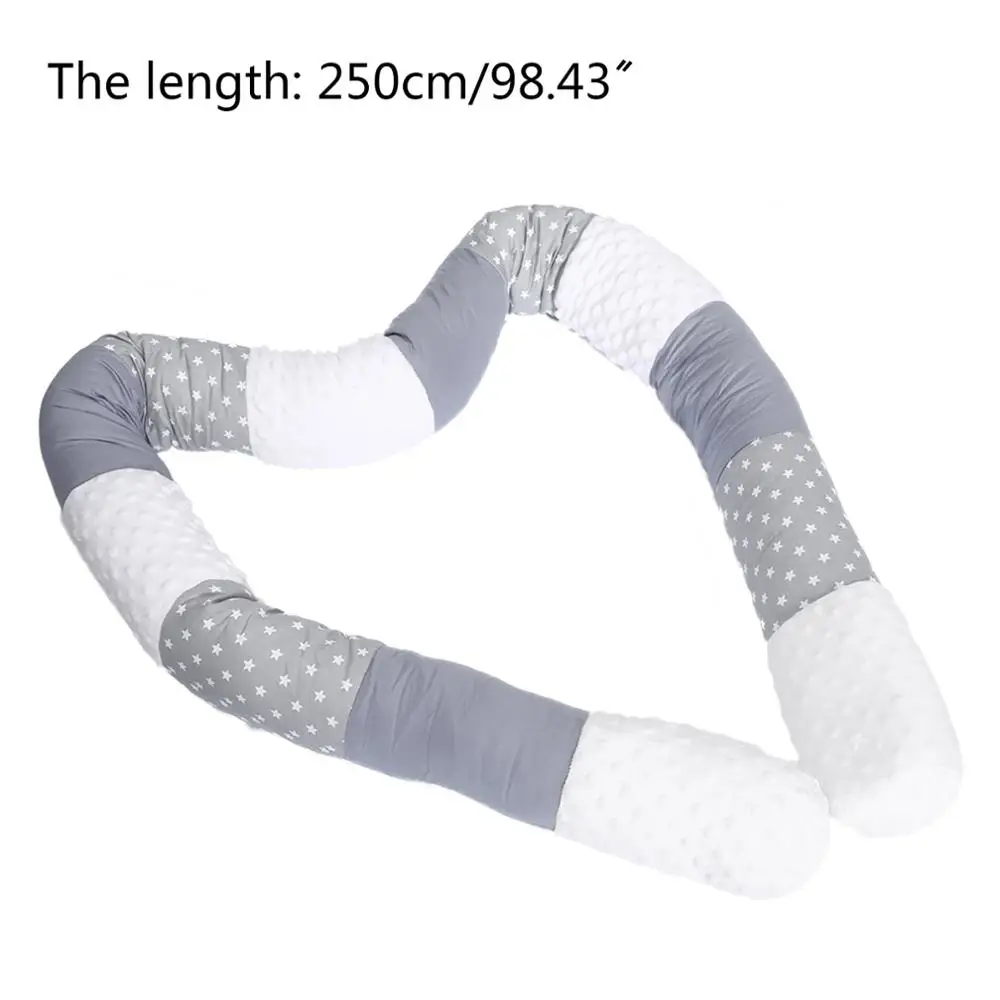 

250cm Baby Bed Bumper Newborn Crib Cot Fence Cushion Children Safety Sleep Protector Pillow Bedding Room Decor
