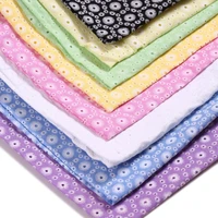 100150cm floral pattern plain cotton fabrics for desk decoration patchwork diy sewing dress doll costumes home textile cloth