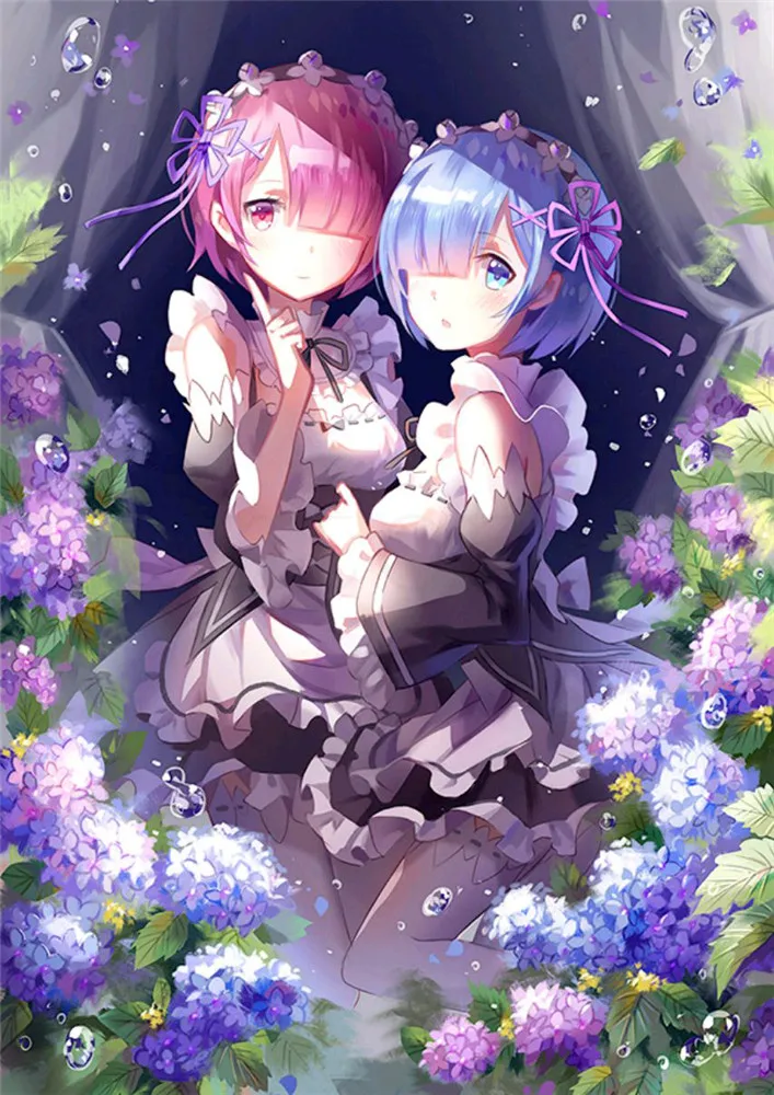 Постеры с мультяшным белым покрытием RE ZERO-start Life in other World | Дом и сад