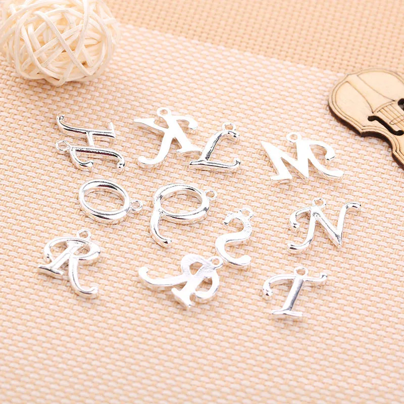 (26 шт.) Стандартные Подвески с буквами начинающих алфавита подвески ручной