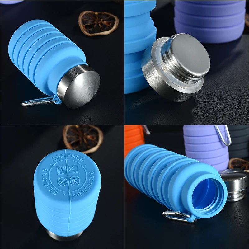 Выдвижная силиконовая Спортивная Складная кофейная кружка 500 мл уличная