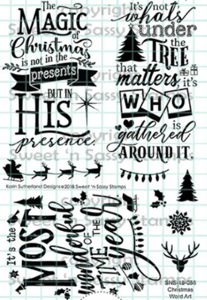 Рождественский прозрачный силиконовый штамп/печать для скрапбукинга своими