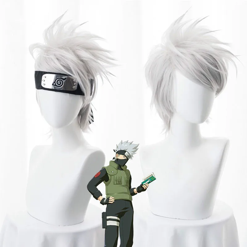 Парик для косплея Какаси хатакэ из аниме NARUTOO термостойкие синтетические