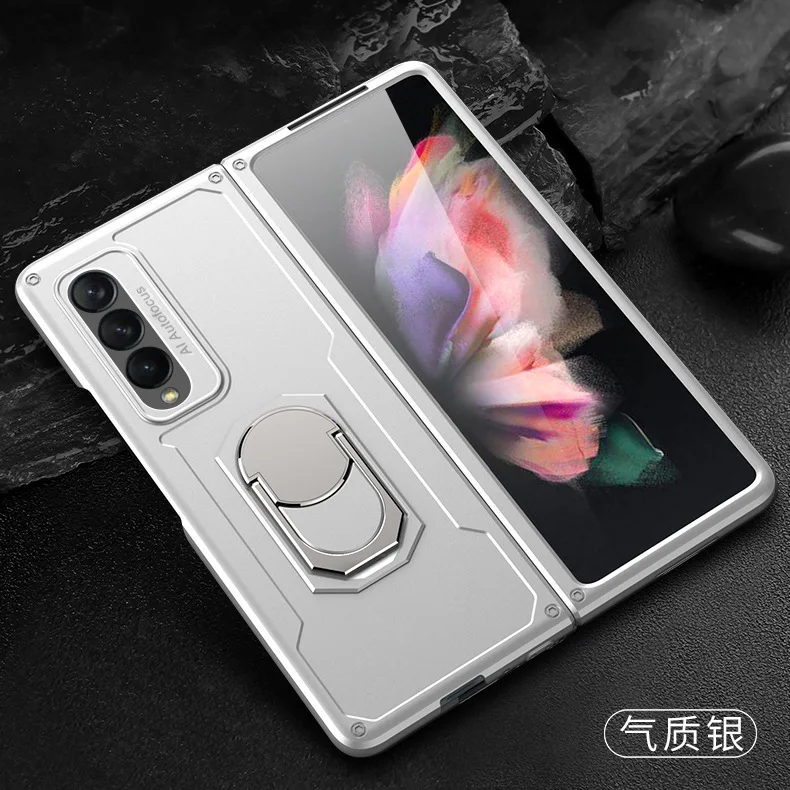 

Armor Case for Samsung Galaxy Z Fold 3 Case with Ring Buckle Phone Holder Armor Shockproof Shell for Samsung Z Fold 3 Case