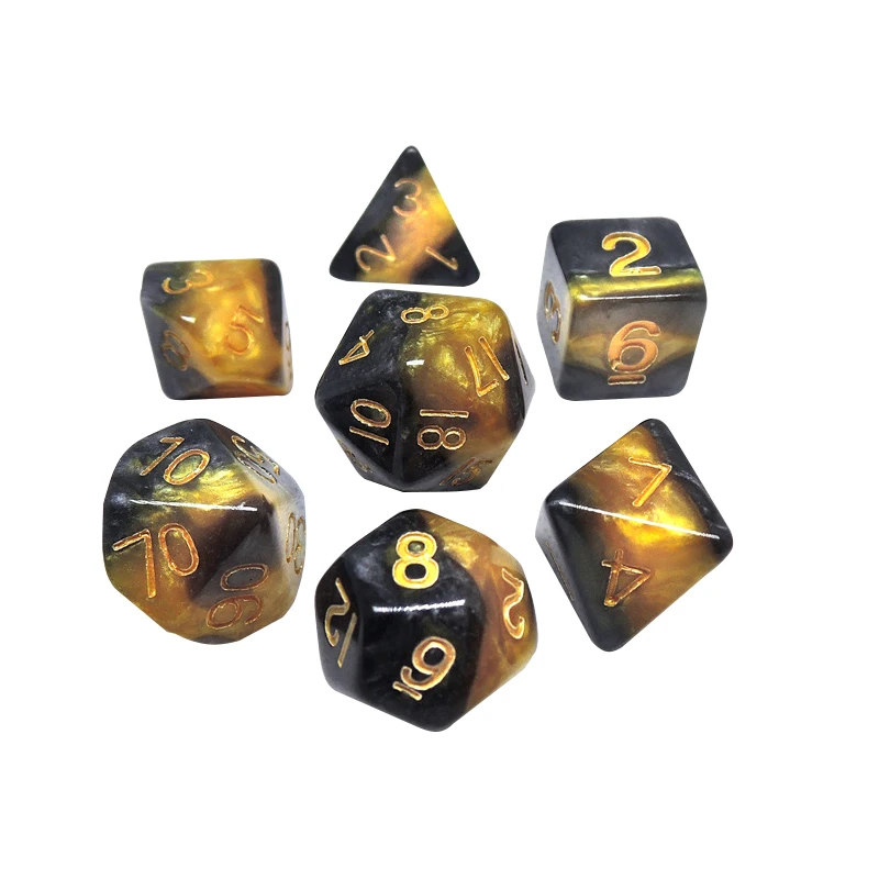 Многогранные Акриловый Набор кубиков с сумкой для хранения игрушек игровые