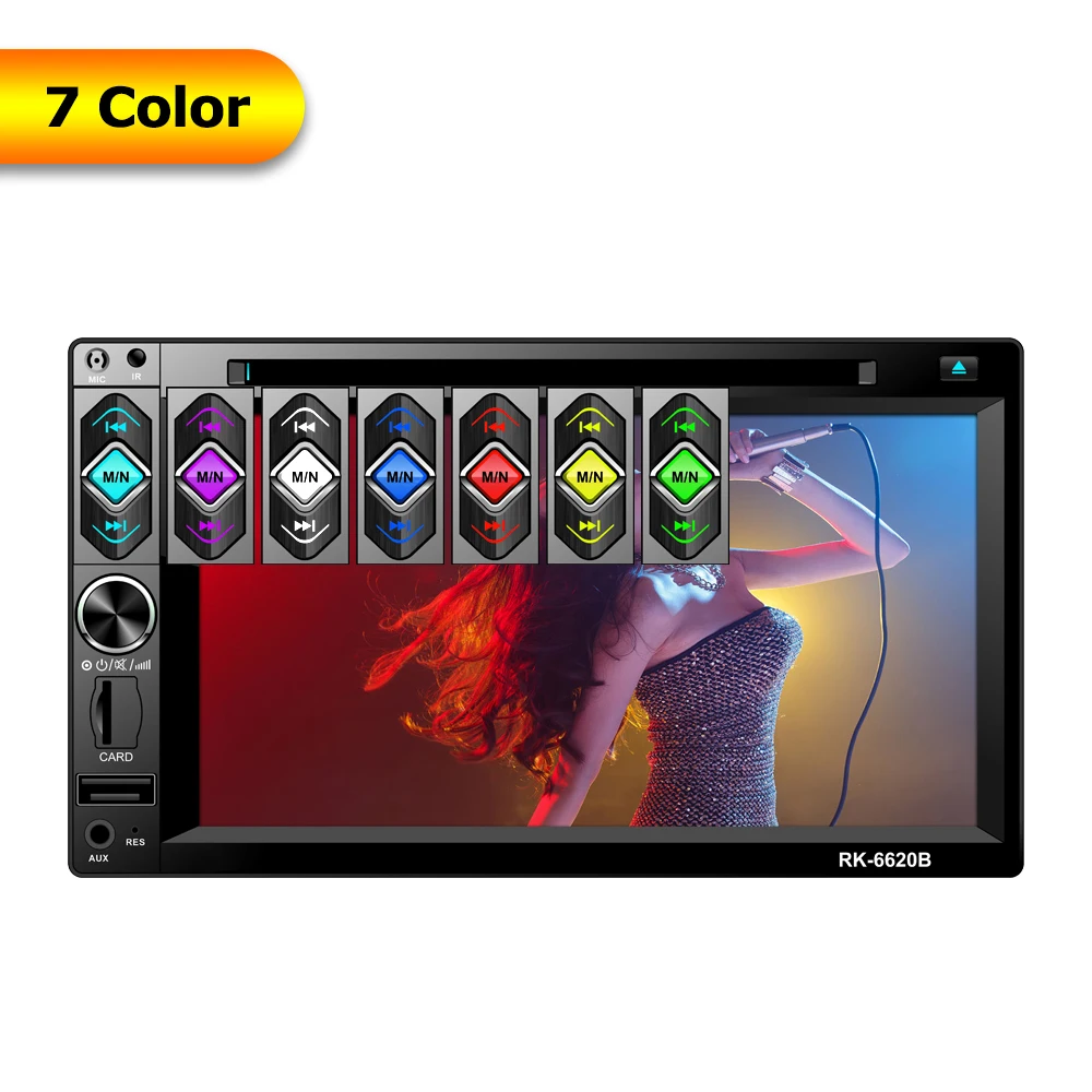 Универсальный 6 2 дюймов Автомобильный мультимедийный плеер Din автомобильный DVD