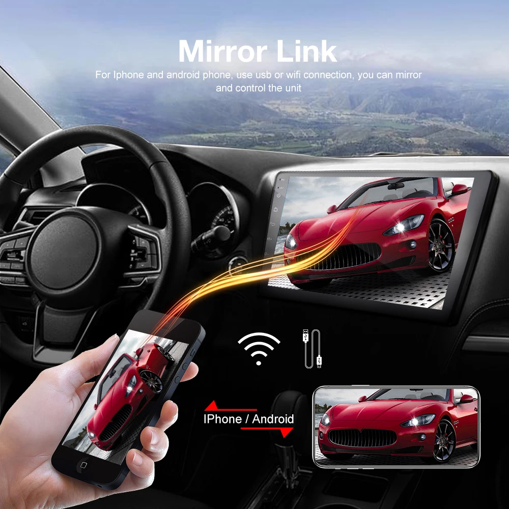 Автомобильный мультимедийный плеер Podofo 9 &quot Android 2 DIN автомагнитола 2din стерео