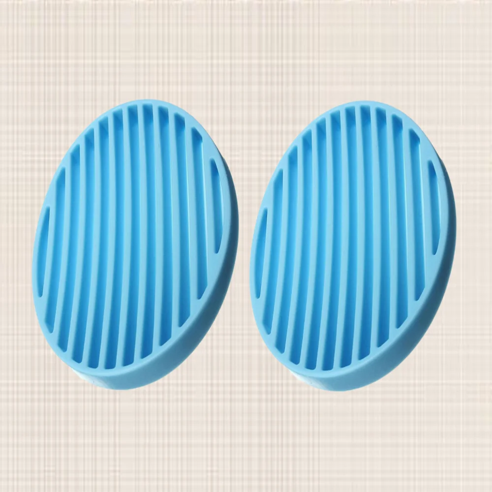 

2Pcs Soap and Asphalt Support Silicone Soap Box Asphalt Pad Soap Basket for Bathroom Red